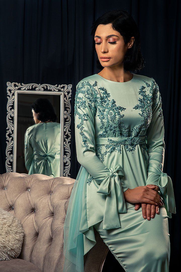 Ayra In Mint Godet Kurung-002